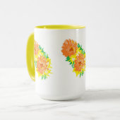 Tasse : Ringelblumen . (Vorderseite Links)