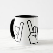 Tasse, Rock-and-Roll, schwarz Tasse (Vorderseite Links)
