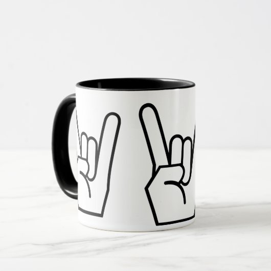 Tasse, Rock-and-Roll, schwarz Tasse (Vorderseite Links)