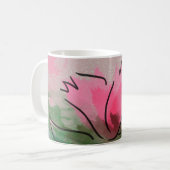 Tasse, rosa Blume Kaffeetasse (Vorderseite Links)