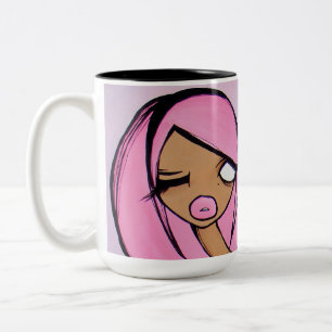 Tasse "rosa Freitags", schwarz