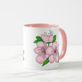 Tasse - rosa Kirschblüte (VorderseiteRechts)