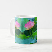 Tasse Rosa Lotus Abstrakt (Vorderseite Links)