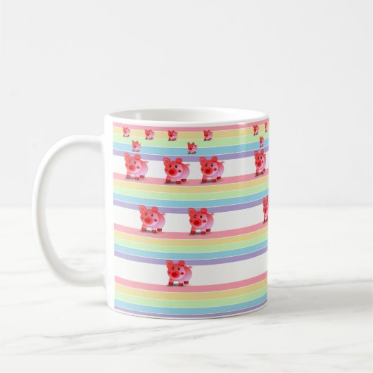 Tasse Rosa Schweine (Links)