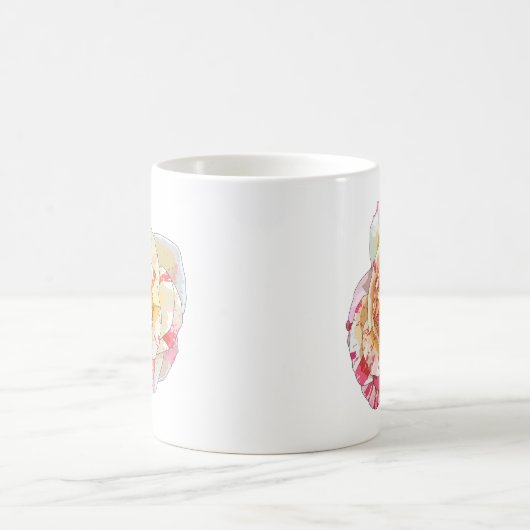 Tasse Rosa und Gelb Rose (Mittel)
