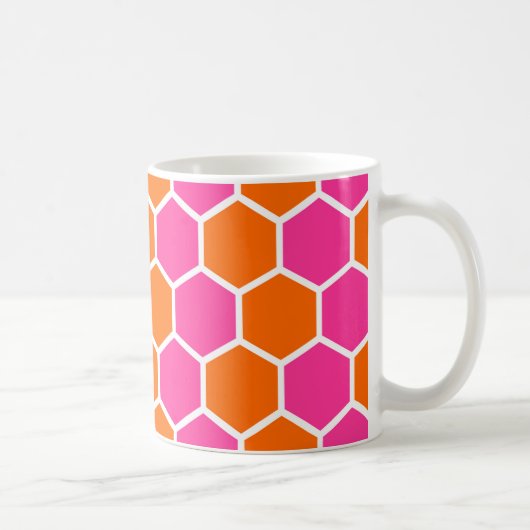 Tasse "Rosa und orange Honeycomb" (Rechts)