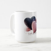 Tasse Rosa und Schwarze Herzen (Vorderseite Links)