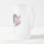 Tasse Rosa und Schwarzes Herzrhythmus (VorderseiteRechts)