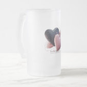 Tasse Rosa und Schwarzes Herzrhythmus (Vorderseite Links)