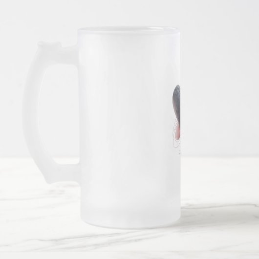 Tasse Rosa und Schwarzes Herzrhythmus (Links)