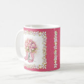 Tasse Rosa und Weiß Bouquet (Vorderseite Links)