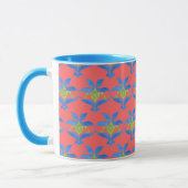 Tasse Rot, Blau, Grüne Jugendstil (Links)