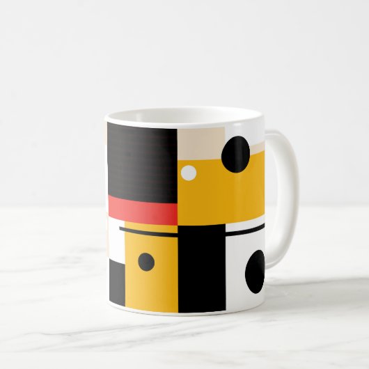 Tasse Rot, Gold, Schwarz und Weiß KC - Design 3 (VorderseiteRechts)