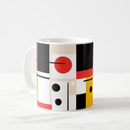 Tasse Rot, Gold, Schwarz und Weiß KC - Design 3