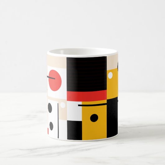 Tasse Rot, Gold, Schwarz und Weiß KC - Design 3 (Mittel)