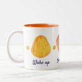 Tasse Rot und Gelb Wasserfarbe Muscheln (Links)