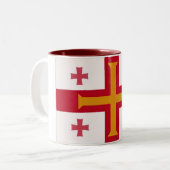 Tasse Rot und Orange Kreuz (Vorderseite Links)