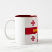Tasse Rot und Orange Kreuz (Links)