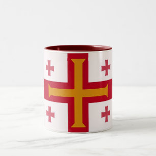 Tasse Rot und Orange Kreuz
