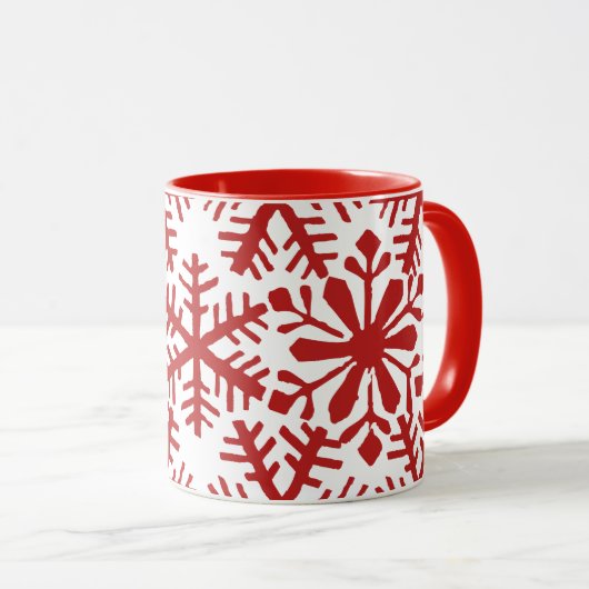 Tasse Rot und Weiß (VorderseiteRechts)