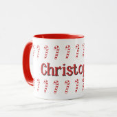 Tasse - rote Kanisterne mit Namen (Vorderseite Links)