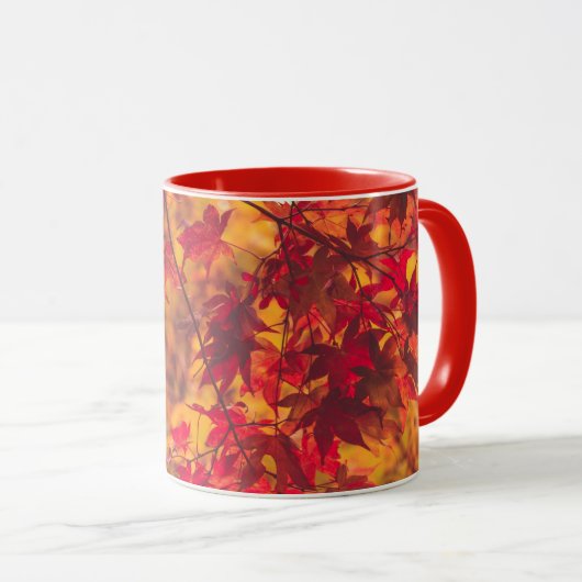 Tasse Rote Natur im Herbst (VorderseiteRechts)