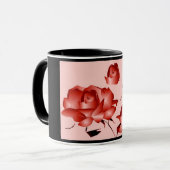 Tasse "Rote Rose" - individuell anpassbar (Vorderseite Links)