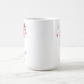 Tasse Roter Gnome und Schneeflocken (Mittel)