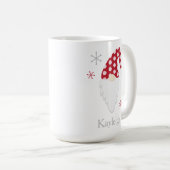 Tasse Roter Gnome und Schneeflocken (VorderseiteRechts)