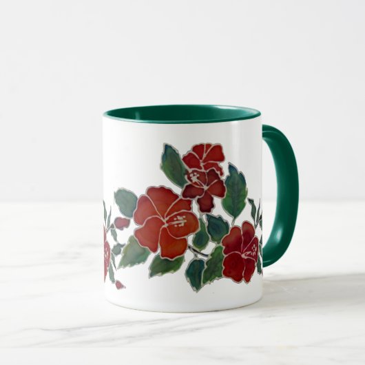 Tasse - Roter Hibiskus (VorderseiteRechts)