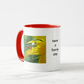 Tasse Roter Käfer auf Sonnenblumen (Vorderseite Links)