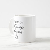 Tasse 'Running on Caffeine and Chaos' (Vorderseite Links)