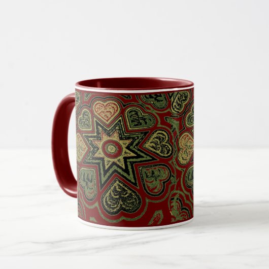 Tasse "Rustikales Herz" (Vorderseite Links)