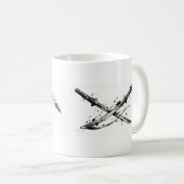 Tasse Samurai Japaner Tusche (VorderseiteRechts)