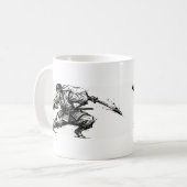 Tasse Samurai Japaner Tusche (Vorderseite Links)