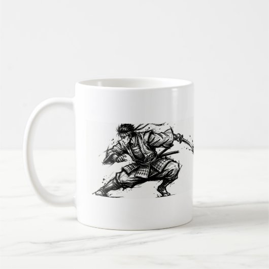 Tasse Samurai Japaner Tusche (Links)