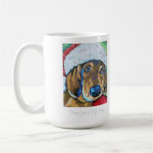 Tasse Santa Dog Peace, Liebe und Bauch Rubs Coffee (Links)