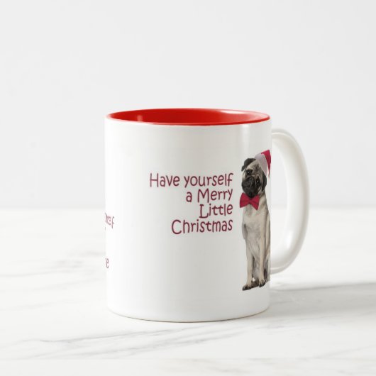 Tasse Santa Mops (VorderseiteRechts)