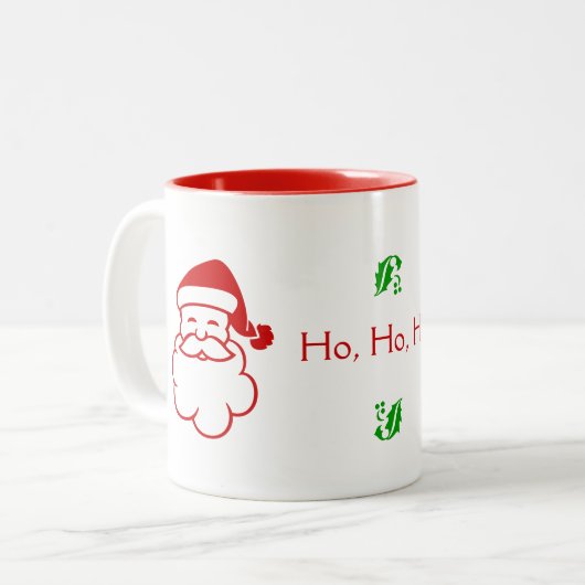 Tasse - Santa und Holly (Vorderseite Links)