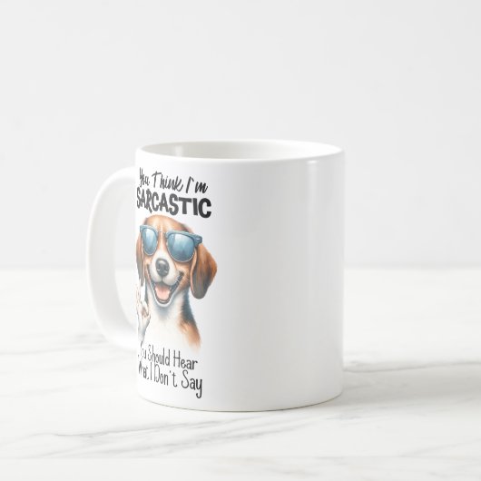 Tasse sarkastischer Gedanken (Vorderseite Links)