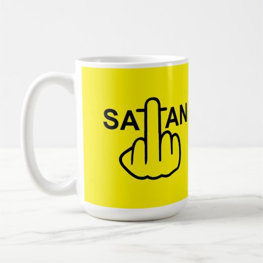 Tasse Satan Drehte (Links)