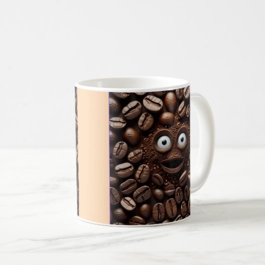 Tasse "Scared Bean" für Kaffeeliebhaber mit (VorderseiteRechts)