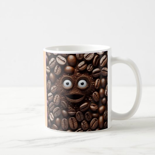 Tasse "Scared Bean" für Kaffeeliebhaber mit (Rechts)
