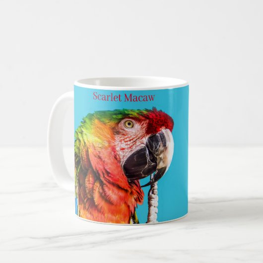 Tasse: Scarlet Macaw Kaffeetasse (Vorderseite Links)