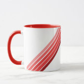 Tasse - Schatten der roten, diagonalen Streifen (Links)
