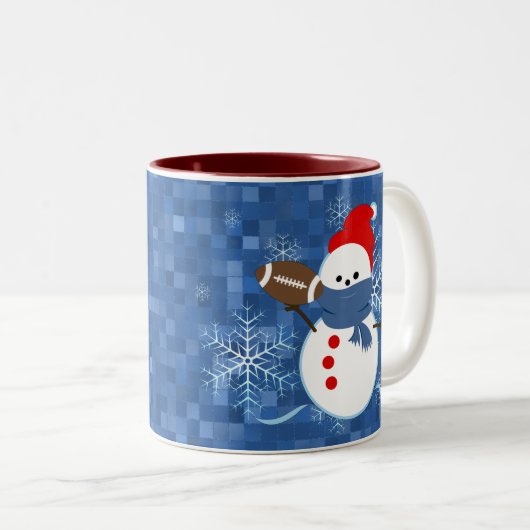 Tasse - Schneeflocke-FußballSnowman (VorderseiteRechts)