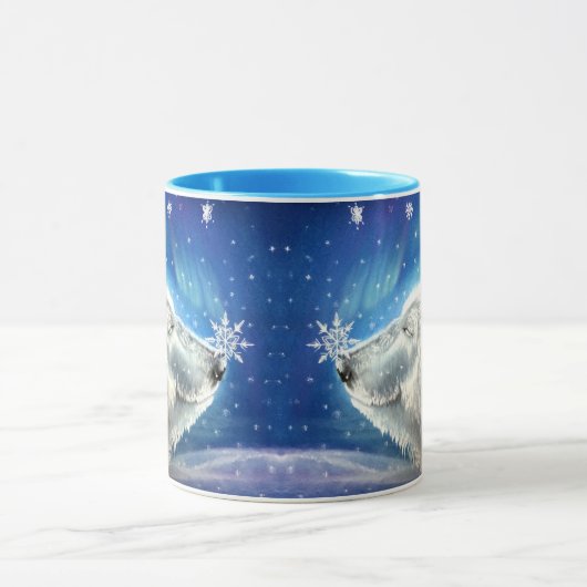 Tasse - Schneeflocken des Polarbären von Michaelin (Zentrum)