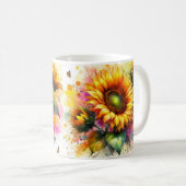 Tasse - Schöne gelbe Sonnenblumen (VorderseiteRechts)