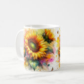 Tasse - Schöne gelbe Sonnenblumen (Vorderseite Links)
