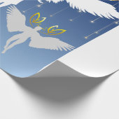 Tasse: schöne und graue Engel Geschenkpapier (Ecke)